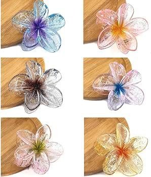 Pince Fleur a Cheveux Transparent  (Pqt/12Pc)- BHC10-24